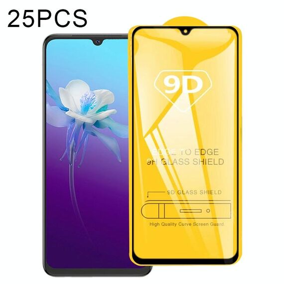 Per Vivo V20 2021 25 PCS 9D Pellicola integrale in colla a schermo intero