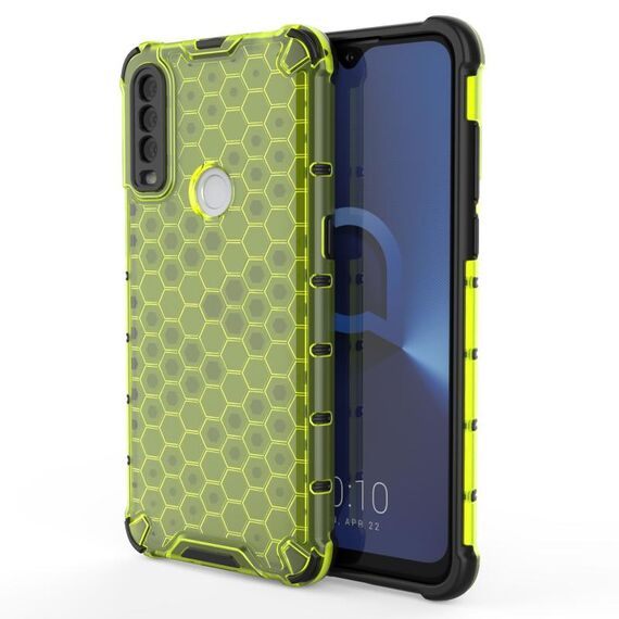 Per Alcatel 1s (2020) Ambito antiurto PC + Cassa TPU (verde)
