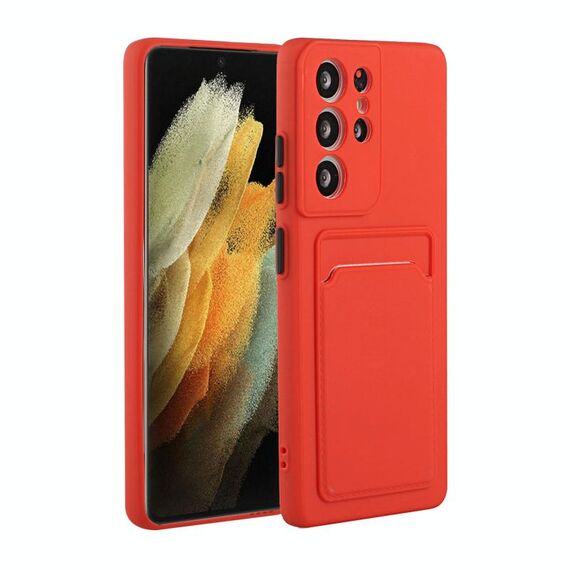 Per Samsung Galaxy S21 Ultra 5G Slot Slot Design Design antiurto TPU Caso protettivo (rosso)