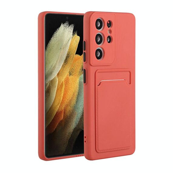 Per Samsung Galaxy S21 Ultra 5G Slot Slot Design Design antiurto TPU Cassa protettiva (prugna rossa)