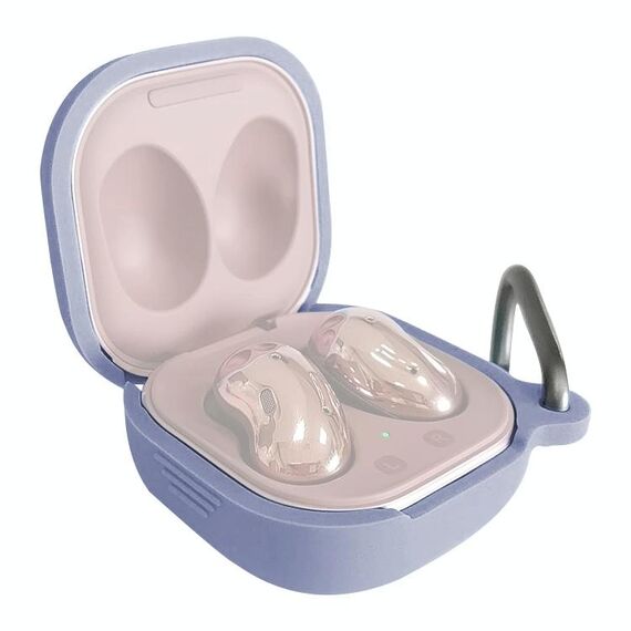 Per Samsung Galaxy Buds Live / Pro Bluetooth Auricolare Auricolare Cassa protettiva in silicone con gancio (grigio blu)