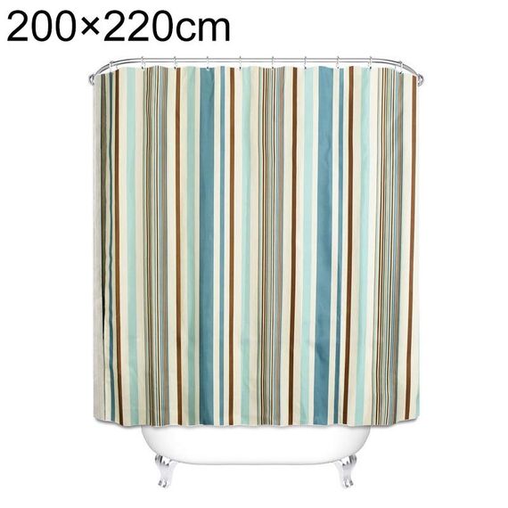 Multicolore Texture verticale Thick Impermeabile Tessuto in poliestere Tende da doccia, Dimensioni: 200x220cm