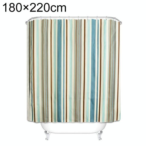 Tende da doccia in tessuto poliestere di spessore multicolour texture verticale, dimensioni: 180x220cm