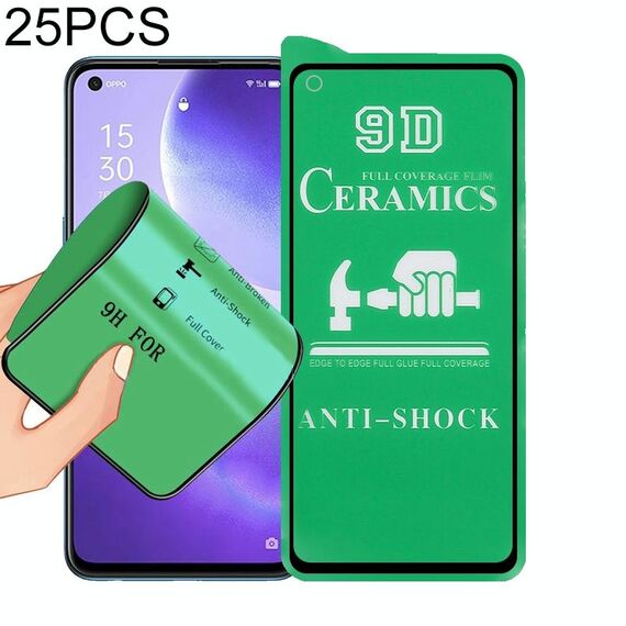 Per OPPO Trova X3 Lite 25 PCS 9D Schermo intero completa Colla Film ceramica