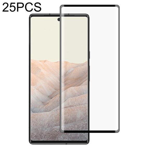 25 pezzi per pellicola in vetro temperato a schermo intero con bordo curvo 3D per Google Pixel 6 Pro Edge Glue