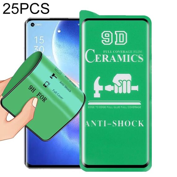 Per OPPO RENO5 PRO 5G 25 PCS 9D Full Screen full Colo Pellicola in ceramica