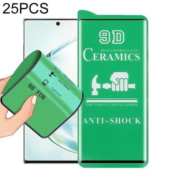 Per Samsung Galaxy Note10 + 25 PCS 9D Full Schermo intero Pellicola in ceramica