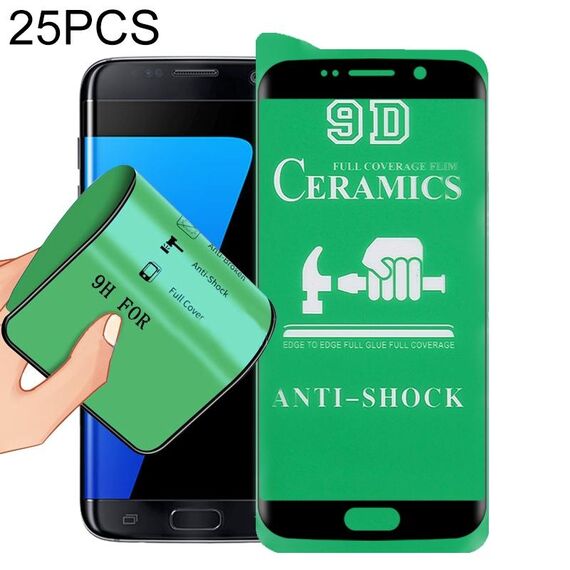Per Samsung Galaxy S7 Edge 25 PCS 9D Full Schermo intero Pellicola in ceramica