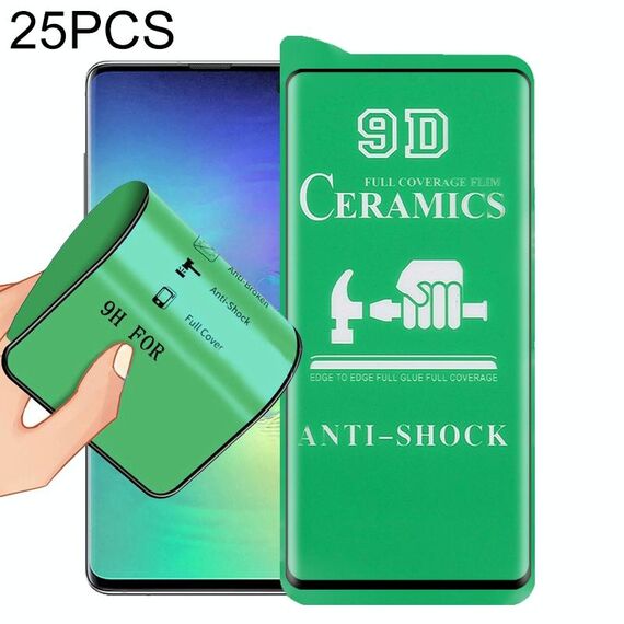 Per Samsung Galaxy S10 + 25 PCS 9D Full Screen Pellicola intera in ceramica