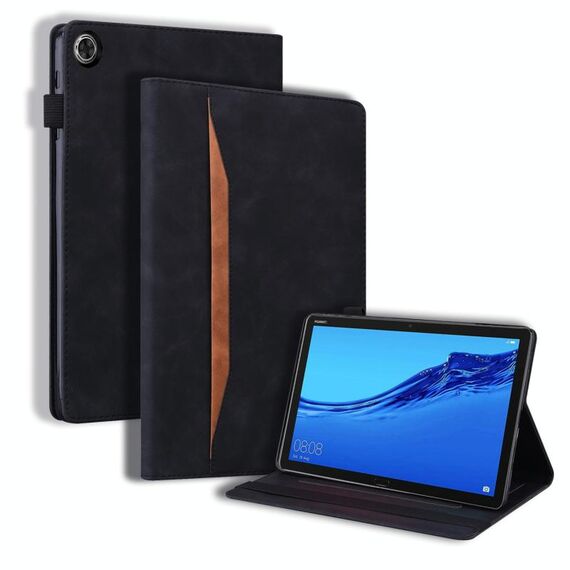Per Honor Pad 5 8 / Huawei MediaPad M5 Lite 8,0 pollici Business Affari Antiurto Antiurto Caso in pelle flip orizzontale con titolare e carte e slot per schede e fotogrammi e slot fotografica e slot per PENNA e funzione Sleep / Wake-up (nero)