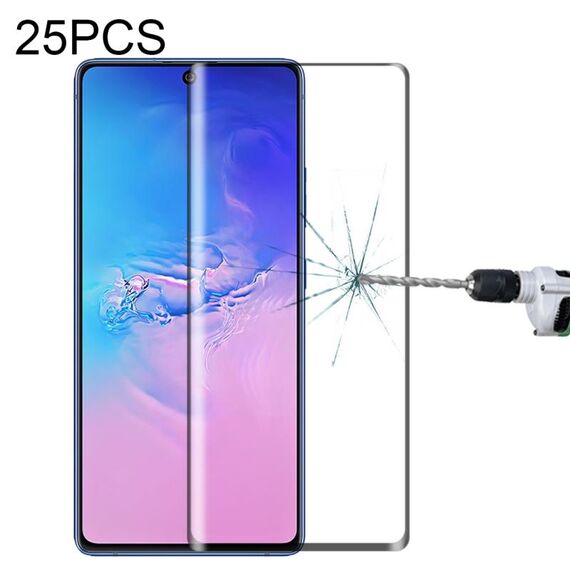 Per Galaxy S10 Lite 25 PCS Pellicola in vetro temperato a schermo intero con bordo curvo 3D