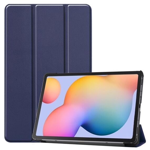 Per Galaxy Tab S6 Lite Custodia in pelle a vibrazione orizzontale con motivo Custer da 10,4 pollici in puro colore con supporto triplo e funzione di sospensione/sveglia (blu)