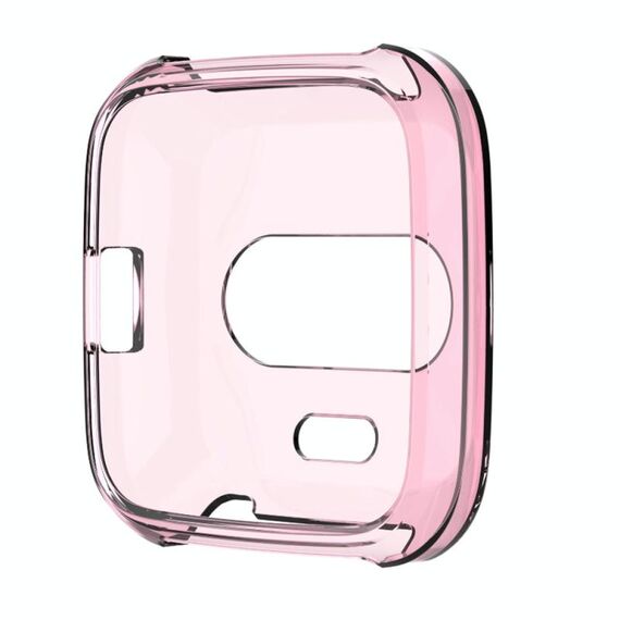 Per Fitbit Versa Lite Smart Watch Custodia protettiva in silicone (rosa trasparente)