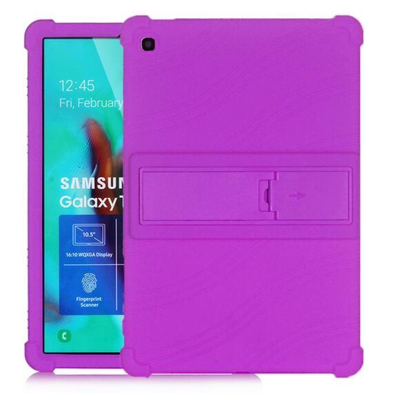 Custodia protettiva in silicone per tablet PC Galaxy Tab S5e T720 con staffa invisibile (viola)