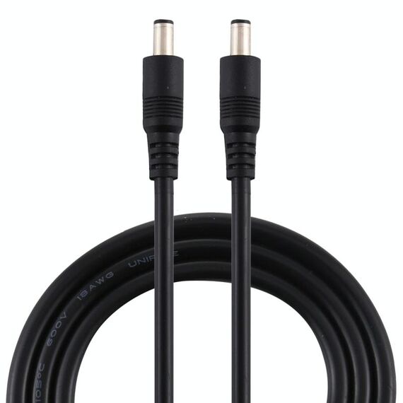 Spina di alimentazione CC da 8 A Cavo connettore adattatore da maschio a maschio da 5,5 x 2,1 mm, lunghezza: 50 cm (nero)