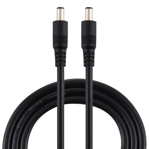 Spina di alimentazione CC da 8 A Cavo connettore adattatore da maschio a maschio da 5,5 x 2,1 mm, lunghezza: 1,5 m (nero)