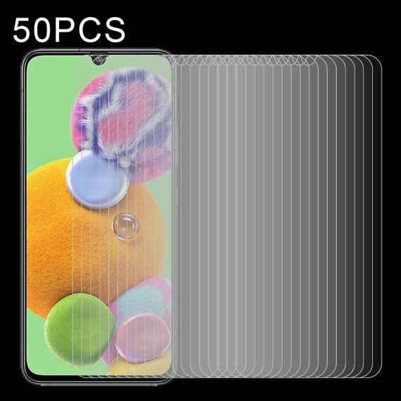 Per Samsung Galaxy A90 5G 50 PCS Pellicola in vetro temperato trasparente a metà schermo