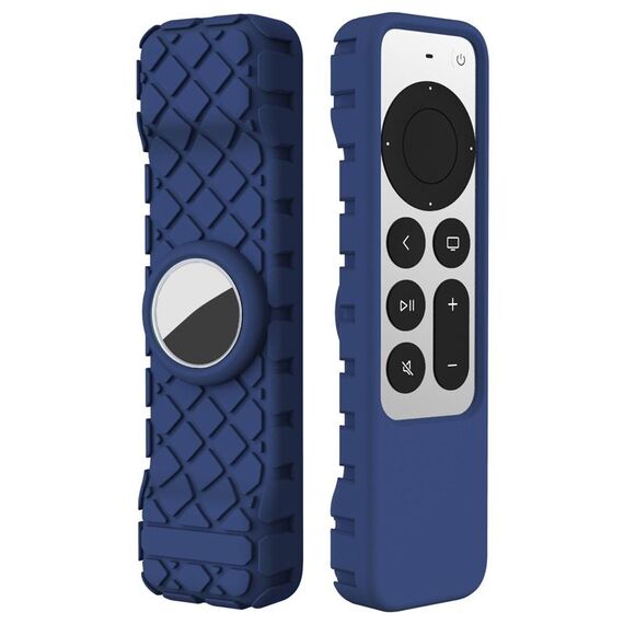 2 PCS Telecomando Cover protettivo all-inclusive, modello applicabile: per Apple TV 4K (blu scuro)