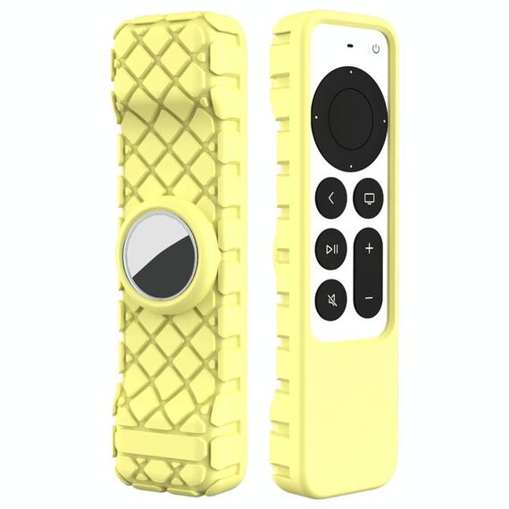 2 PCS Telecomando Cover protettivo all-inclusive, modello applicabile: per Apple TV 4K (giallo)