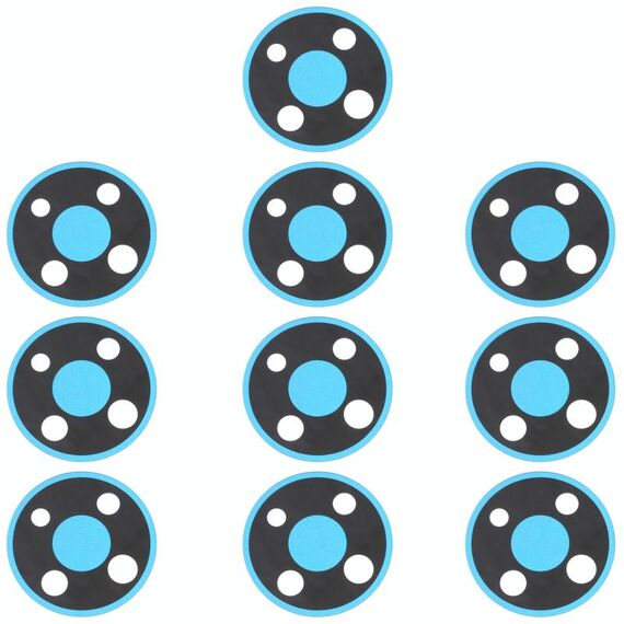 10 PCS Obiettivo per fotocamera per Nokia 3.4 TA-1288 TA-1285 TA-1283 (blu)