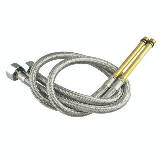 4 PCS Weave Acciaio inossidabile Tubi idraulici flessibili in acciaio inox Freddo Freddo Miscelatore Hot Rubinetto Tubo dell'acqua Tubi flessibili ad alta pressione Tubo di ingresso, Specifica: 60cm 8cm rame asta di rame