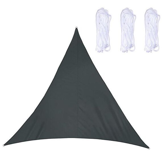 Triangolo Outdoor Garden Sunshade Sail Waterproof Anti-UV Baldacchino, Dimensioni: 2m x 2m x 2m (nero)