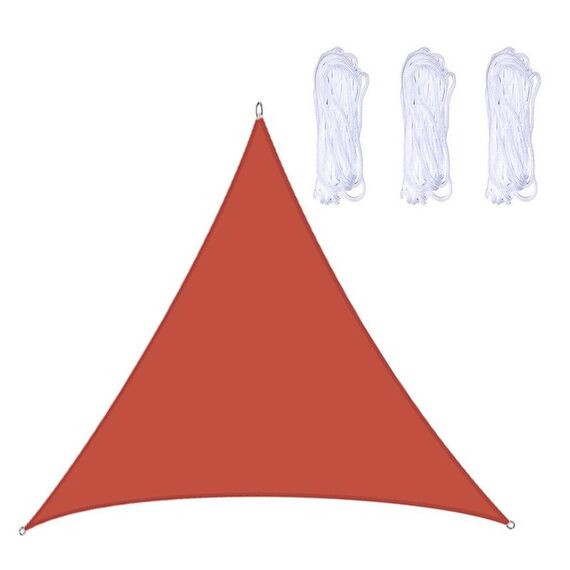 Triangolo Outdoor Garden Sunshade Sail Impermeabile Anti-UV Canopy, Dimensioni: 2.4m x 2.4m x 2.4m (rosso)