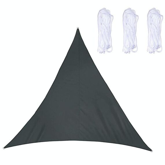 Triangolo Outdoor Garden Sunshade Sail Anti-UV Canopy Anti-UV, Dimensioni: 3m x 3m x 3m (nero)