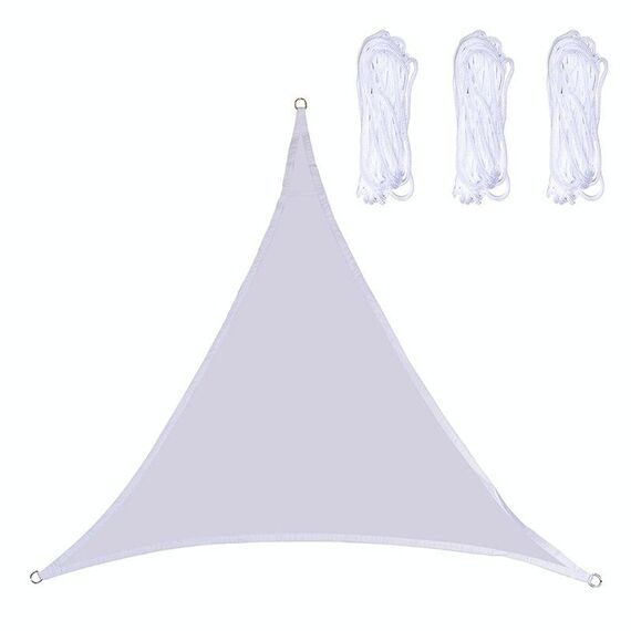 Triangolo Outdoor Garden Sunshade Sail Waterproof Anti-UV Baldacchino, Dimensioni: 5m x 5m x 5m (bianco)