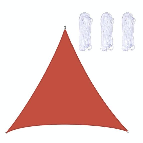Triangolo Outdoor Garden Sunshade Sail Waterproof Anti-UV Baldacchino, Dimensioni: 5m x 5m x 5m (rosso)