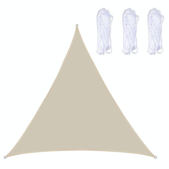 Triangolo Outdoor Garden Sunshade Sail Impermeabile Anti-UV Baldacchino, Dimensioni: 6m x 6m x 6m (beige)
