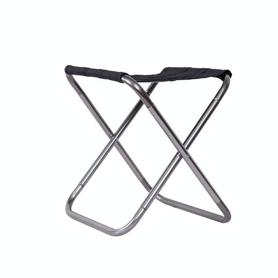 Sedia pieghevole da campeggio portatile da esterno 7075 Lega di alluminio Sgabello da pesca in lega di alluminio, dimensioni: 24.5x22.5x27cm (argento grigio)