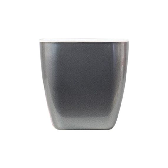 3 pezzi imitazione metallo colorato acqua stoccaggio flowerpot in plastica, dimensioni: G105 Piccola pentola (quadrato argento grigio)