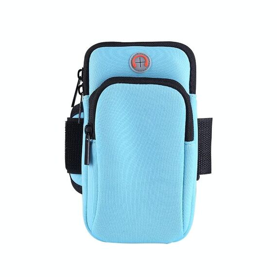 3 pezzi che eseguono la borsa del braccio del braccio del telefono cellulare Uomini e delle donne Borsa da polso della borsa a mano all'aperto per i telefoni cellulari entro 6,5 pollici (blu)