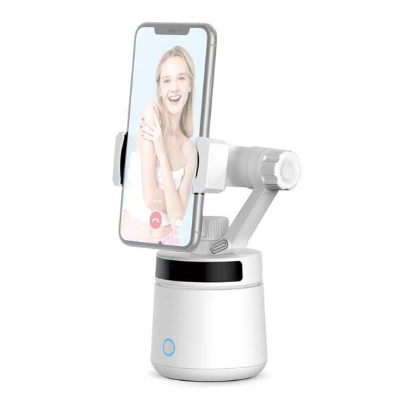 GK01 Rotazione a 360 gradi Rotazione Intelligente PAN TILT TILT SUCCESSIVAMENTO SUPERIORE TETTORE DEL TREPOD (BIANCO)