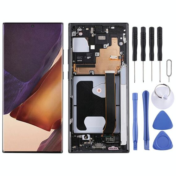 Schermo LCD Super AMOLED originale per Samsung Galaxy Note20 Ultra 4G Digitizer Assemblaggio completo con cornice