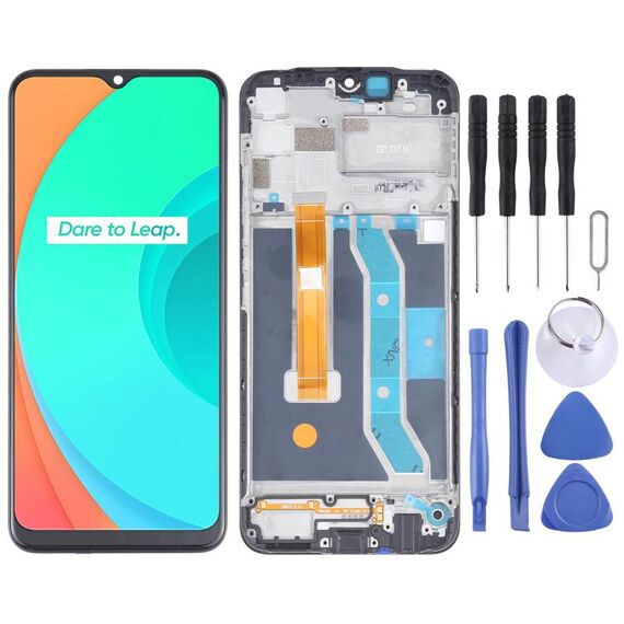 Schermo LCD originale e assemblaggio completo del digitalizzatore con cornice per OPPO Realme C11 RMX2185