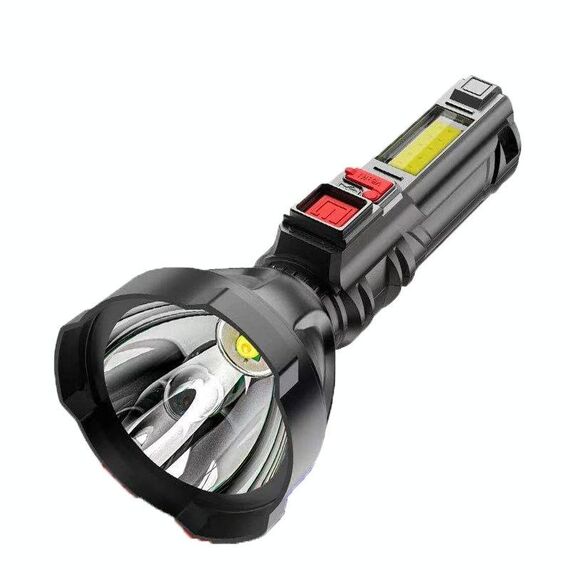 Torcia elettrica in plastica Cob Light Light Shot USB Forte torcia leggera