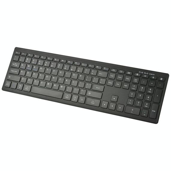 169 2.4 GHz + Tastiera wireless a doppia modalità Bluetooth, compatibile con ISO & Android & Windows (nero)