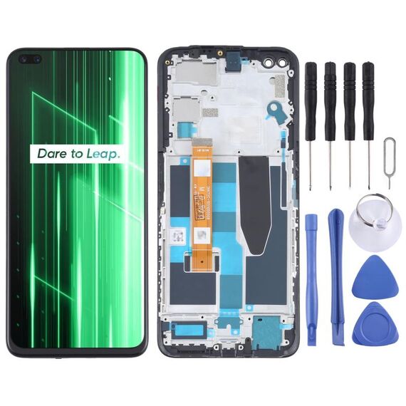 Schermo LCD e digitalizzatore Assemblaggio completo con cornice per OPPO Realme X50 5G RMX2144