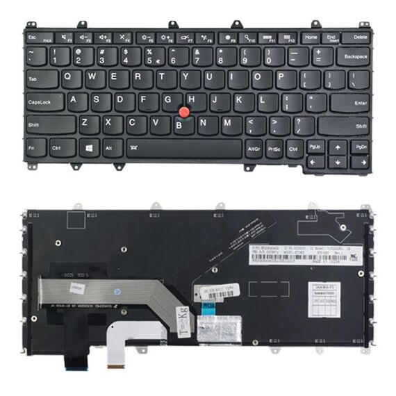 Tastiera della versione americana con la luce posteriore per Lenovo ThinkPad Yoga 260 / Yoga 370 / x380 (nero)
