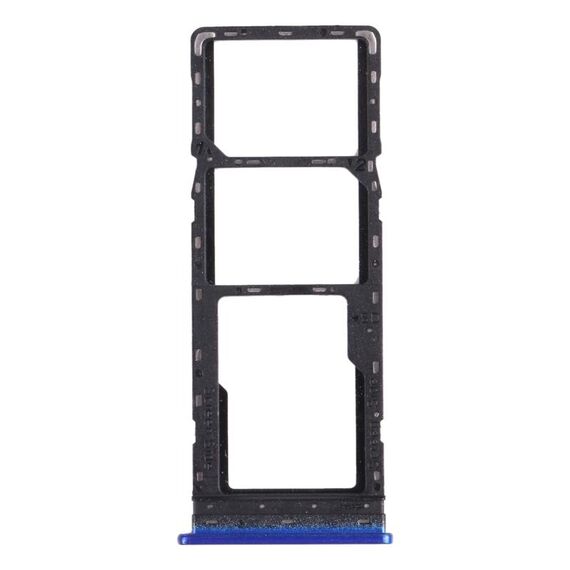 Per Tecno Spark 4 / Camon 12 KC2 KC8 CC7 Vassoio per schede SIM + Vassoio per schede SIM + Vassoio per schede Micro SD (blu)
