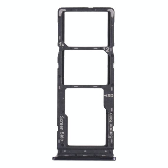 Per Tecno Camon 12 Air CC6 Vassoio per schede SIM + Vassoio per schede SIM + Vassoio per schede Micro SD (nero)