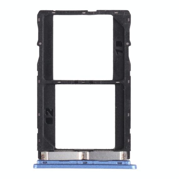 Per Infinix Note 5 Stylus X605 Vassoio per schede SIM + Vassoio per schede SIM + Vassoio per schede Micro SD (blu)