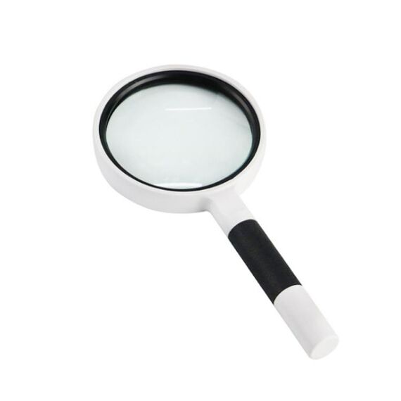 3 PCS Hand-Tend Lettura Legger Leggero Lente in vetro Anti-skid Maniglia anziana Lettura Repair Identificazione Lente d'ingrandimento, Specifica: 75mm 4 volte (bianco nero)