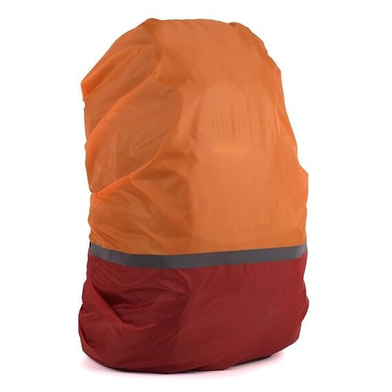 2 PCS Outdoor Mountaineering Colour Colour Cover Luminoso Zaino Piove Cover, Dimensioni: S 18-30L (rosso + arancione)