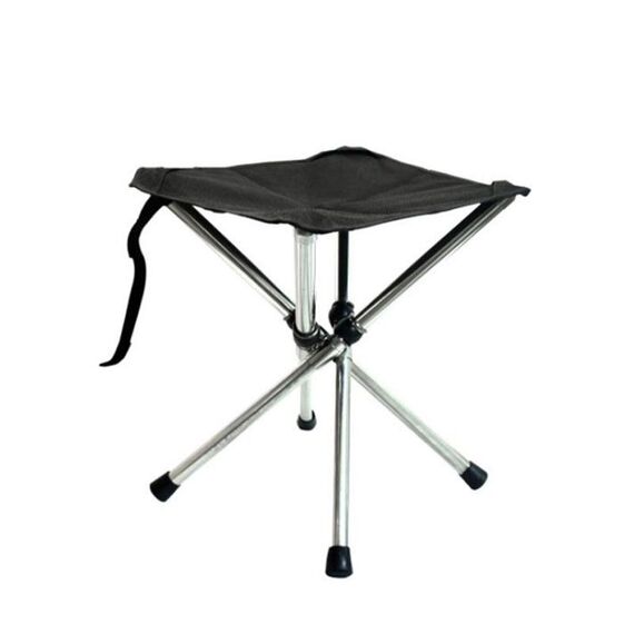 Sgabello portatile retrattile all'aperto Sgabello in acciaio inox Camping Beach Pesca Sedia pieghevole, Specifiche: L
