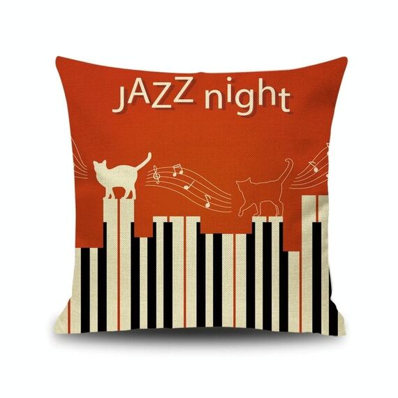 2 PCS Piano Nota Nota Digital Stampato Lenzuola Fodera senza cuscino, Dimensioni: 45x45cm (8)