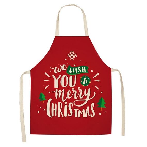 2 PCS Tessuto Biancheria per la biancheria per la pulizia Grembiule di Natale Decorazione del partito Grembiule, Specifiche: 68x55cm (WQ-001529)