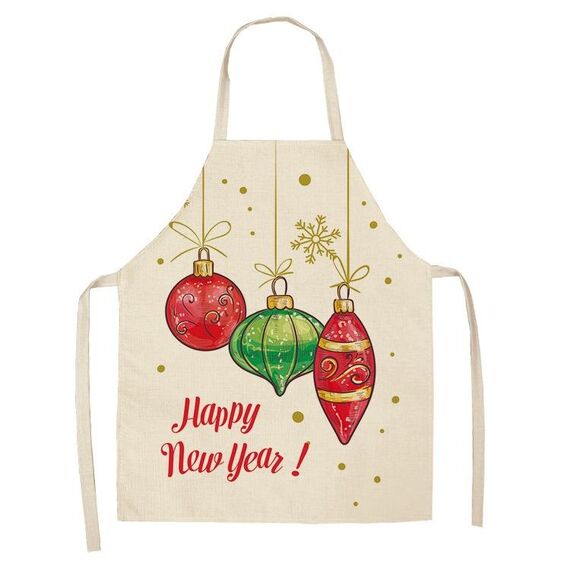 2 PCS Tessuto Biancheria per la pulizia Grembiule di natale Party Decoration Grembiule, Specifica: 68x55cm (WQ-001507)